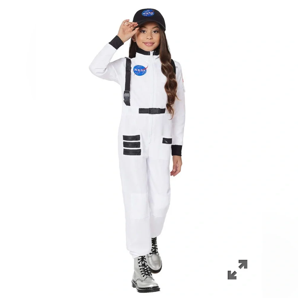 Kids White Astronaut Costume with Hat